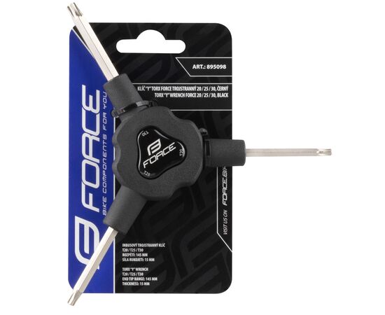 Ключ Force 895098 Y-образный, torx на T20/ T25/ T30, длина 145 мм (чёрный), изображение 2