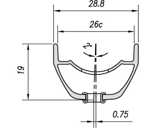 Обод пистонированный Mach1 WOOKX 29" 370704 622x26C (ERD 600), 28 отв., FV, disc, TLR (чёрный), изображение 2