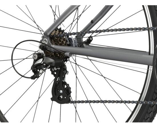 Велосипед KROSS Evado 2.0 D 28 (графитовый/черный матовый, 23), Цвет: серый, Размер рамы: S, изображение 6