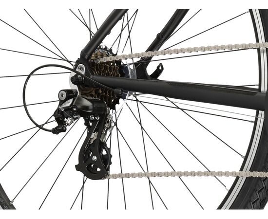 Велосипед KROSS Evado 2.0 M 28 (черный/зелёный матовый, 23), Цвет: зелёный, Размер рамы: L, изображение 6