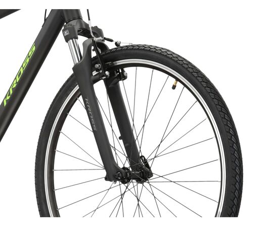 Велосипед KROSS Evado 2.0 M 28 (черный/зелёный матовый, 23), Цвет: зелёный, Размер рамы: L, изображение 7