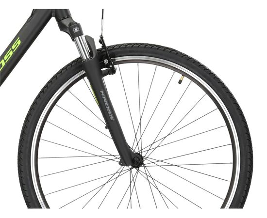 Велосипед KROSS Evado 2.0 M 28 (черный/зелёный матовый, 23), Цвет: зелёный, Размер рамы: L, изображение 9