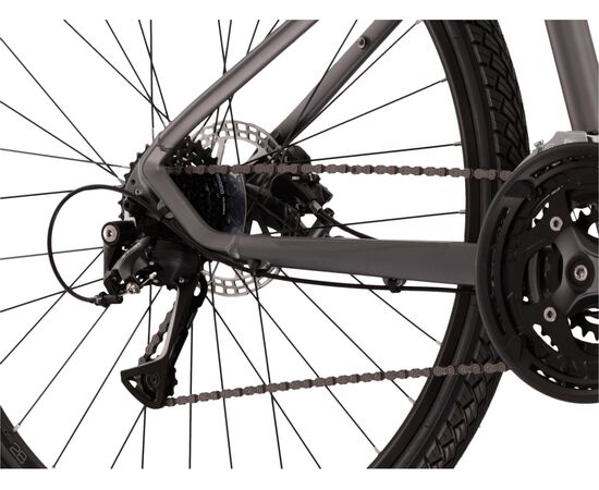 Велосипед KROSS Evado 5.0 M 28 (графитовый/чёрный матовый, 23), Цвет: серый, Размер рамы: XL, изображение 6