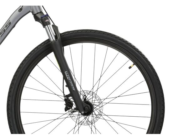 Велосипед KROSS Evado 5.0 M 28 (графитовый/чёрный матовый), Цвет: серый, Размер рамы: L, изображение 4