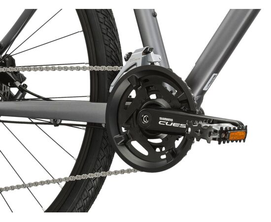 Велосипед KROSS Evado 5.0 M 28 (графитовый/чёрный матовый), Цвет: серый, Размер рамы: L, изображение 8