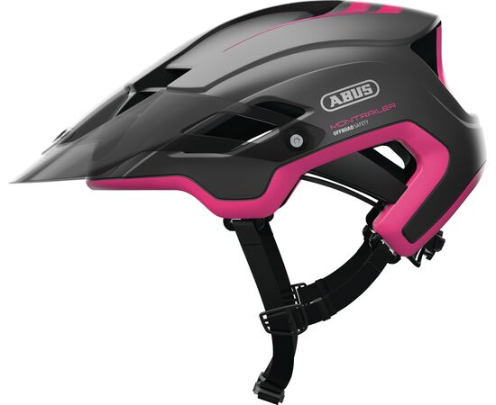 Шлем MTB ABUS Montrailer (fuchsia pink, черно-розовый), Цвет: розовый, Размер: 55-58