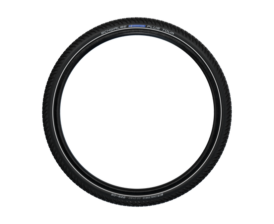 Велосипедная покрышка Schwalbe MARATHON PLUS TOUR 2022 26x2.00 (50-559), SmartGuard (Black-Reflex), изображение 4 Велосипедная покрышка Schwalbe MARATHON PLUS TOUR 2022 26x2.00 (50-559), SmartGuard (Black-Reflex), изображение 4