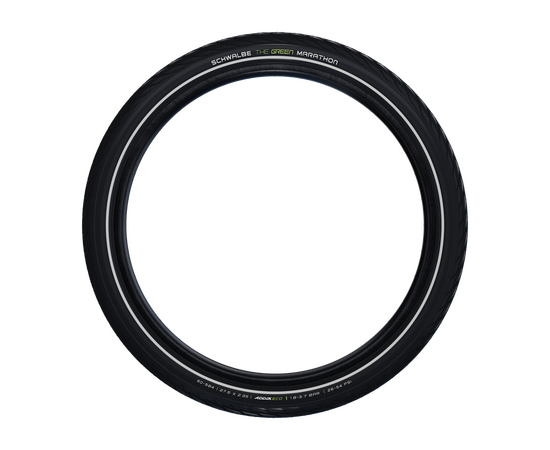 Велосипедная покрышка Schwalbe GREEN MARATHON 700x35C (37-622), GreenGuard (Black+Reflex), Ширина: 1.40" (37 мм), изображение 3