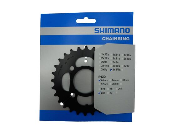 Звезда передняя для Shimano FC-M361 28T, Цвет: черный, Количество зубьев: 28, изображение 4 Звезда передняя для Shimano FC-M361 28T, Цвет: черный, Количество зубьев: 28, изображение 4
