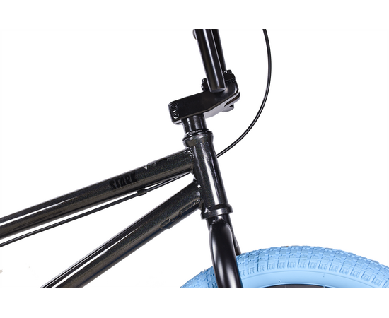 Велосипед Stark'25 Madness BMX 4 (серо-фиолетовый/черный/синий), Цвет: голубой, изображение 4