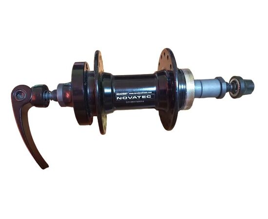 Втулка задняя Novatech D242SBT-SC (алюминий, пром. подшипник, M10x135х145, 32 отв., под диск, чёрный), изображение 3