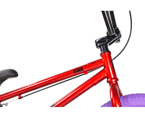 Велосипед Stark'25 Madness BMX 5 Cr-Mo (красный/черный/фиолетовый), изображение 3