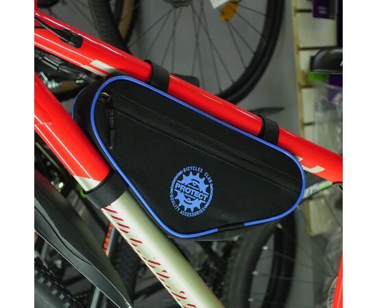 Велосумка PROTECT 555-211 под раму (черный/синий), Цвет: синий, Размер: Один размер, изображение 7