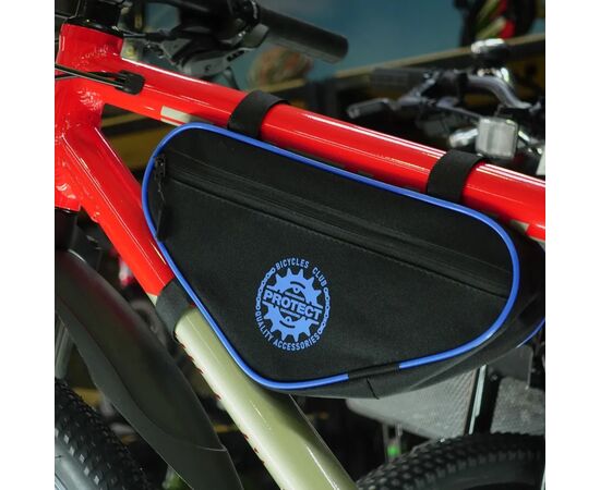 Велосумка PROTECT 555-211 под раму (черный/синий), Цвет: синий, Размер: Один размер, изображение 9