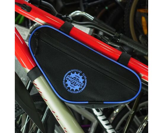 Велосумка PROTECT 555-211 под раму (черный/синий), Цвет: синий, Размер: Один размер, изображение 10