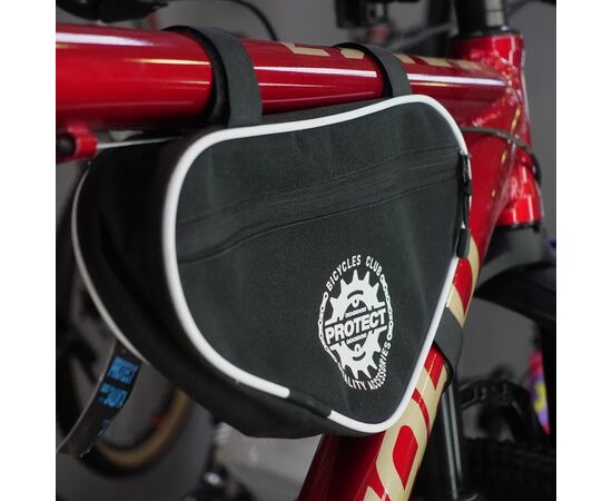 Велосумка PROTECT 555-210 под раму (черный/белый), Цвет: белый, Размер: Один размер, изображение 8