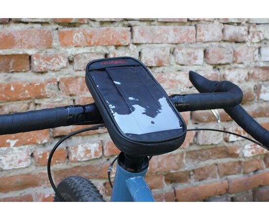 Велосумка TOURBIKE 777-124 на вынос руля с отделением для смартфона (серия CITY, черный), изображение 7 Велосумка TOURBIKE 777-124 на вынос руля с отделением для смартфона (серия CITY, черный), изображение 7
