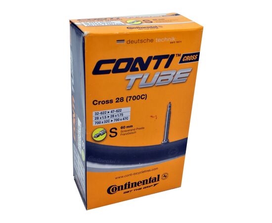 Велосипедная камера Continental Cross 28" (32/47-622) S60 (Presta), изображение 2 Велосипедная камера Continental Cross 28" (32/47-622) S60 (Presta), изображение 2