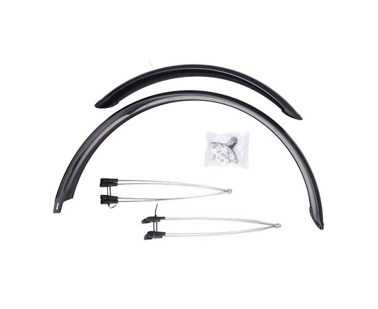 Комплект щитков грязезащитных TopFit 29" (60мм, abs, чёрный), изображение 2 Комплект щитков грязезащитных TopFit 29" (60мм, abs, чёрный), изображение 2
