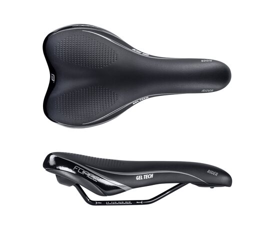 Седло FORCE RIDER GEL TECH 20101 (чёрный), изображение 3 Седло FORCE RIDER GEL TECH 20101 (чёрный), изображение 3