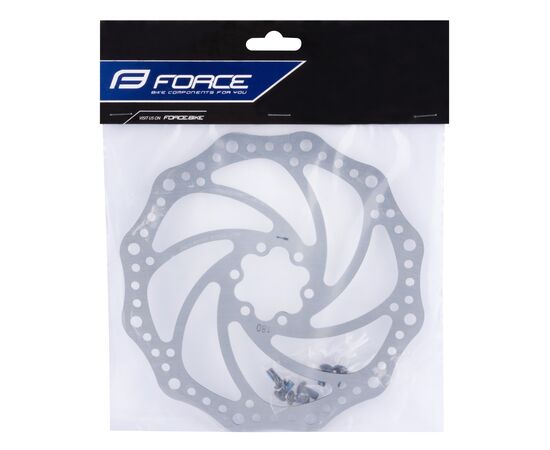 Тормозной диск Force 42404 180мм 6-отв (серебристый), Цвет: серый, Диаметр: 180, изображение 2