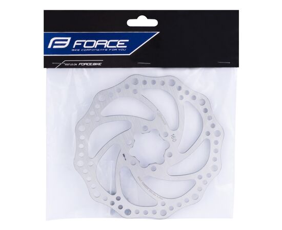 Тормозной диск Force 42405 160мм 6-отв (серебристый), Цвет: серый, Диаметр: 160, изображение 2