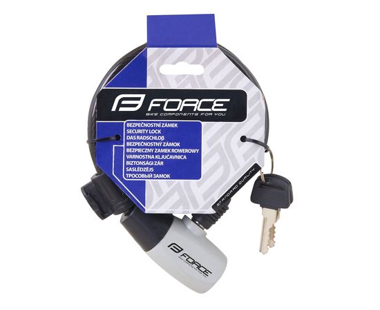 Замок на ключ Force Ron 49128 8/1850мм (чёрный), Цвет: черный, изображение 2