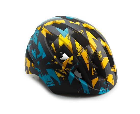 Шлем велосипедный детский Cigna WT-022 (жёлтый/бирюзовый/чёрный), Цвет: жёлтый, Размер: 48-53