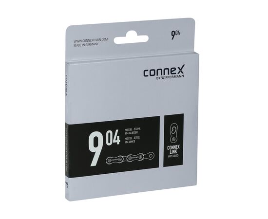 Цепь велосипедная CONNEX 904 8928149 9 скоростей 114 звеньев (серебристый), изображение 5