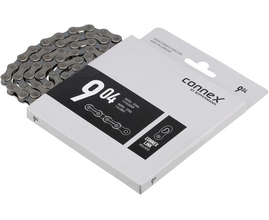 Цепь велосипедная CONNEX 904 8928149 9 скоростей 114 звеньев (серебристый), изображение 4