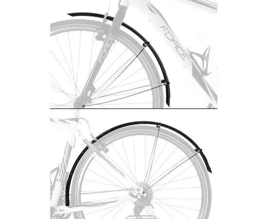 Комплект брызговиков Force Aluflex 28" 58 мм 8990605 (чёрный), изображение 2 Комплект брызговиков Force Aluflex 28" 58 мм 8990605 (чёрный), изображение 2