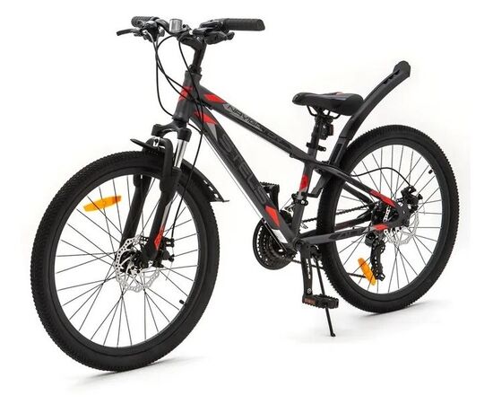 Подростковый велосипед Stels Navigator-400 MD 24" (серый/красный), Цвет: графитовый, Размер рамы: 12", изображение 2
