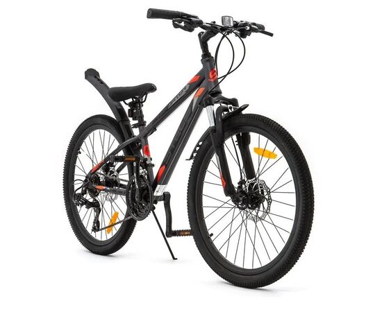 Подростковый велосипед Stels Navigator-400 MD 24" (серый/красный), Цвет: графитовый, Размер рамы: 12", изображение 9