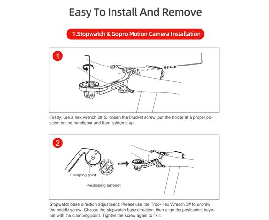 Держатель GACIRON H10C для фары/компьютера, на руль, изображение 22 Держатель GACIRON H10C для фары/компьютера, на руль, изображение 22