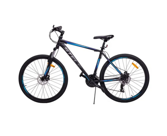 Велосипед Stels Navigator 700 27.5MD (чёрный/голубой), Цвет: голубой, Размер рамы: 19", изображение 2