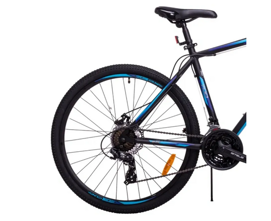 Велосипед Stels Navigator 700 27.5MD (чёрный/голубой), Цвет: голубой, Размер рамы: 19", изображение 7