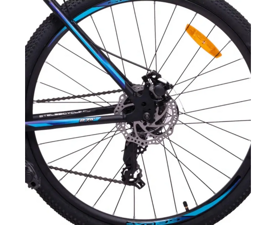Велосипед Stels Navigator 700 27.5MD (чёрный/голубой), Цвет: голубой, Размер рамы: 19", изображение 8