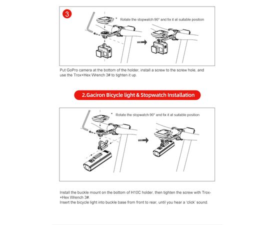 Держатель GACIRON H10C для фары/компьютера, на руль, изображение 23 Держатель GACIRON H10C для фары/компьютера, на руль, изображение 23