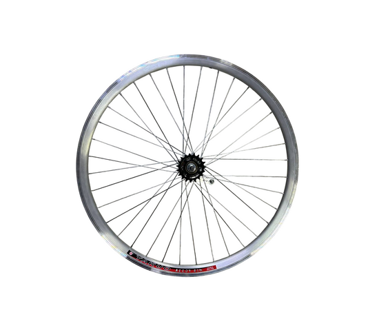 Колесо заднее 28/29", втулка SF-CT01 (19T), 36 отв., обод YKL-D1 (серебристый), изображение 2