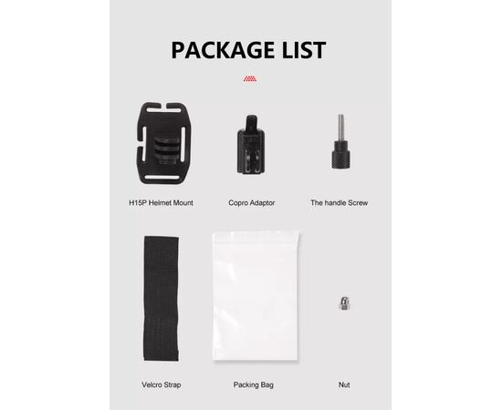 Держатель GACIRON H15P лента с липучкой, на шлем, для фары/камеры, изображение 22 Держатель GACIRON H15P лента с липучкой, на шлем, для фары/камеры, изображение 22