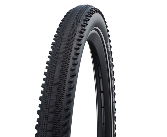 Велосипедная покрышка Schwalbe HURRICANE 27.5x2.00 (50-584), DD, GreenGuard (чёрный, светоотражающая полоса)