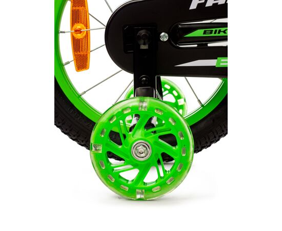 Детский двухколёсный велосипед Favorit BIKER 14" (чёрный/зелёный), Цвет: зелёный, изображение 4