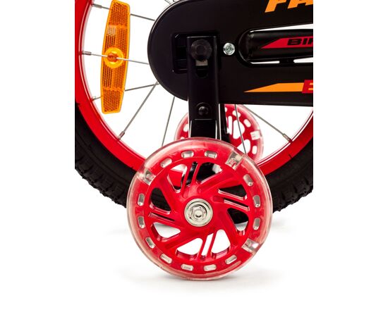 Детский двухколёсный велосипед Favorit BIKER 14" (чёрный/красный), Цвет: красный, изображение 4