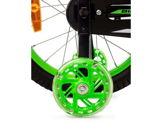 Детский двухколёсный велосипед Favorit BIKER 16" (чёрный/зелёный), Цвет: зелёный, изображение 4