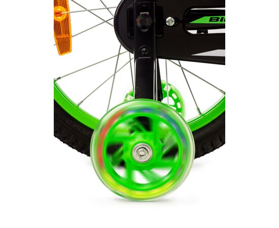 Детский двухколёсный велосипед Favorit BIKER 16" (чёрный/зелёный), Цвет: зелёный, изображение 5