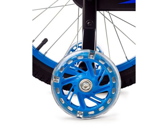 Детский двухколёсный велосипед Favorit BIKER 18" (чёрный/синий), Цвет: синий, изображение 4