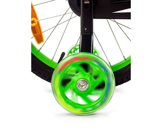 Детский двухколёсный велосипед Favorit BIKER 18" (чёрный/зелёный), Цвет: зелёный, изображение 5