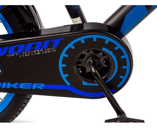 Детский двухколёсный велосипед Favorit BIKER 20" (чёрный/синий), Цвет: синий, изображение 3