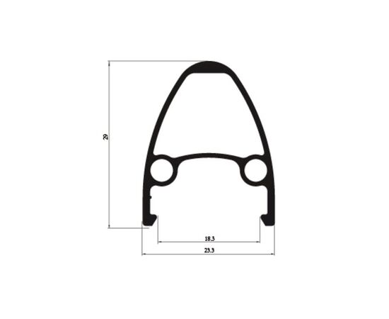 Обод велосипедный YKL-D38 29"*32H*14G, A/V (чёрный), изображение 2