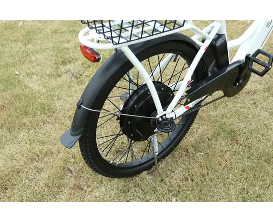 Электровелосипед SameBike Е-ALFA NEW 350-36/10 (белый), Цвет: белый, изображение 5